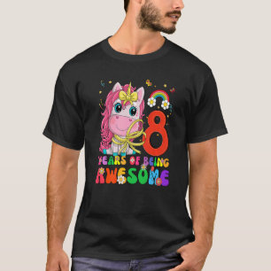 Camiseta Niños de 8 años Chica de cumpleaños, princesa Unic