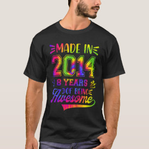 Camiseta Niños de 8 años de edad 8º cumpleaños tye de empat