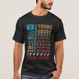 Camiseta Niños De 8 Años De Ser Sorprendente Octavo Nacimie