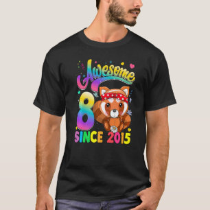 Camiseta Niños de 8 años desde 2015 Princesa Panda Roja