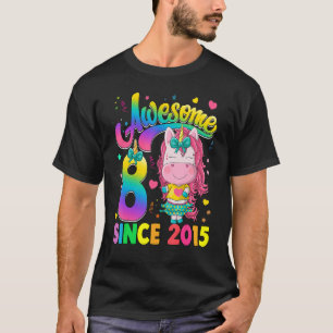 Camiseta Niños de 8 años desde 2015 Princesa Unicorn 8th B