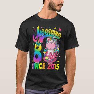 Camiseta Niños de 8 años desde 2015 Princesa Unicorn 8th B