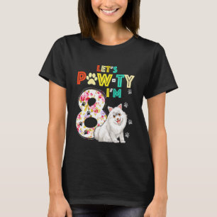 Camiseta Niños de 8 años Samoyed Perro 8 cumpleaños Perro t