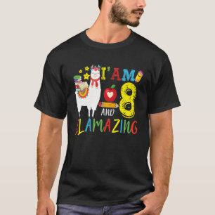 Camiseta Niños De 8 Años Y Llamando A Llama A Octavo Nacimi
