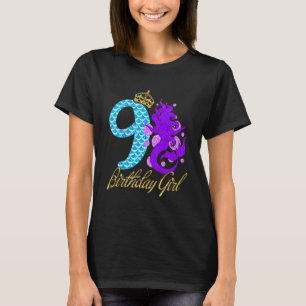 Camiseta Niños de 9 años Chica de cumpleaños Fiesta hija