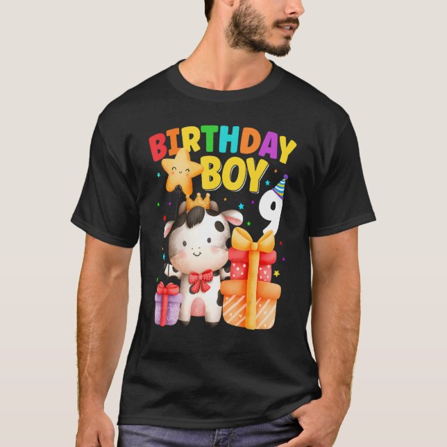 Camiseta Niños de 9 años de edad Niño Noveno Animales de la (Anverso)