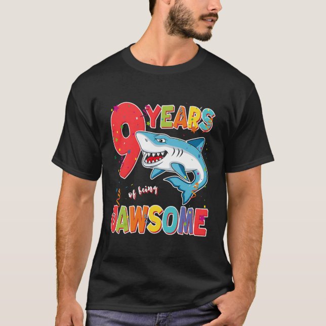 Camiseta Niños De 9 Años Jawsome Shark Noveno Año B (Anverso)