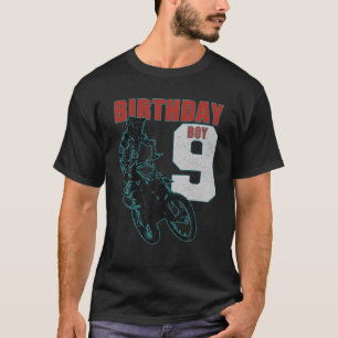Camiseta Niños de 9 años - Niño de cumpleaños - Moto sucio