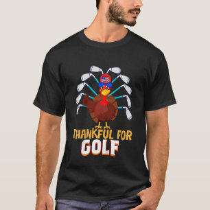 Camiseta Niños De Acción De Gracias Felices Por Golf Turkey