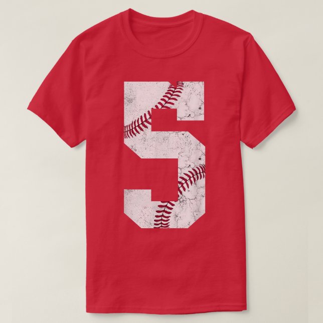 Camiseta Niños De Béisbol Regalo De 5 Años Para Muchacho Ch (Diseño del anverso)