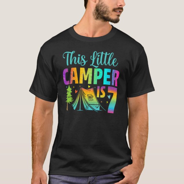 Camiseta Niños de Camper Cumpleaños 7 Años Camping 7B Día (Anverso)