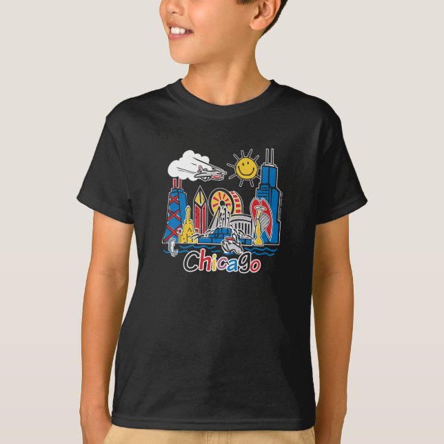 Camiseta Niños de Chicago oscuros (Anverso)