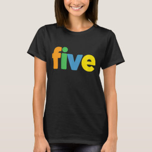 Camiseta Niños de cinco años Cumpleaños Tercer Cumpleaños 5