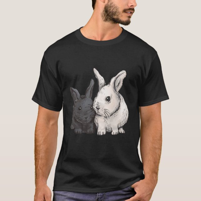 Camiseta Niños de conejo con huellas de animales en animale (Anverso)