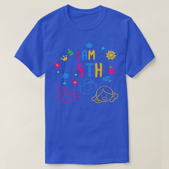 Camiseta Niños de cuarto grado Día de los Niños de cumpleañ (Diseño del anverso)