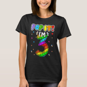 Camiseta Niños de cumpleaños pop que tengo 3 años