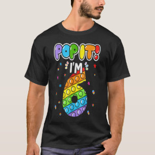 Camiseta Niños de cumpleaños pop que tengo 6 años Fidget