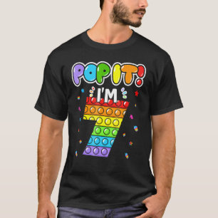 Camiseta Niños de cumpleaños pop que tengo 7 años