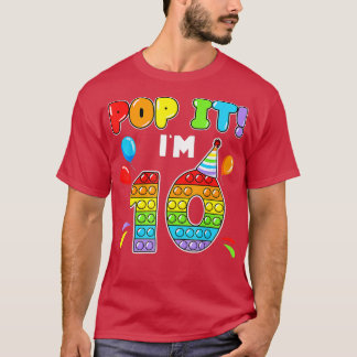 Camiseta Niños de cumpleaños pop que tienen 10 años
