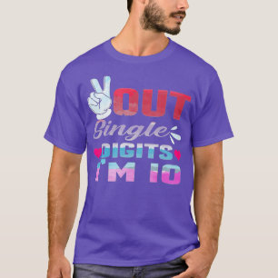 Camiseta Niños De Cumpleaños Saliendo Dígitos Únicos Im 10 
