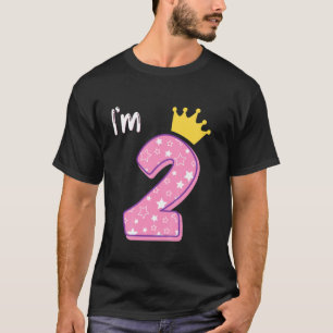 Camiseta Niños De Dos Años Chica De Cumpleaños Niños De 2Añ