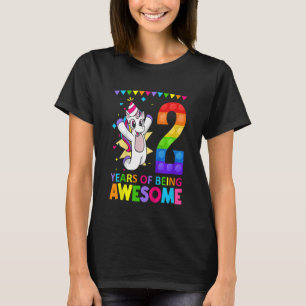 Camiseta Niños De Dos Años De Ser Una Impresionante Bir Col