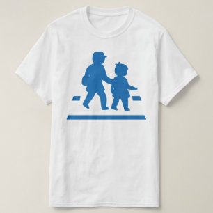 Camiseta Niños de escuela cruzando >> Rótulo de tráfico jap