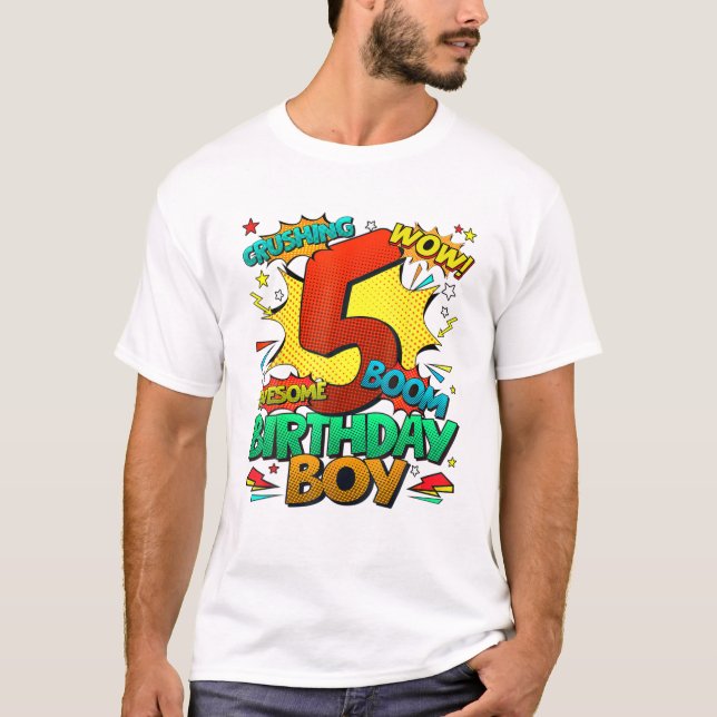 Camiseta Niños de estilo cómico 5.º (Anverso)