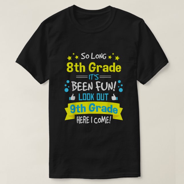 Camiseta Niños De Graduación De Grado 8 Aquí Llego El Noven (Diseño del anverso)
