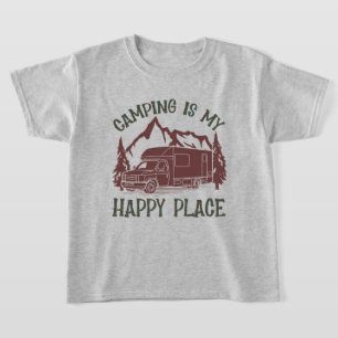 Camiseta Niños de Guay acampando en lugares felices arte de