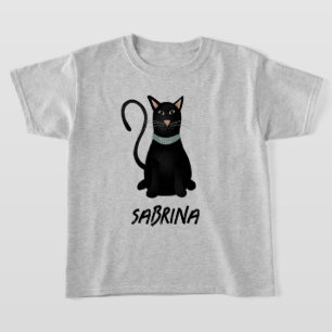 Camiseta Niños de Halloween con gatos negros fantasmagórico