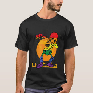 Camiseta Niños de Halloween haciendo Dabbing Esqueleto Auti