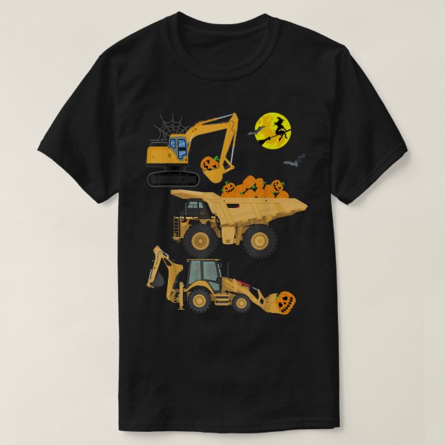 Camiseta Niños de Halloween Niños pequeño Calabaza Construc (Diseño del anverso)