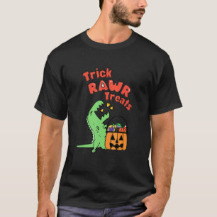 Camiseta Niños de Halloween pequeños de Trick Rawr tratan a