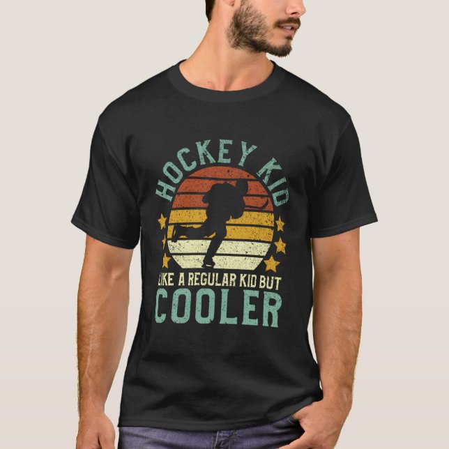 Camiseta Niños de hockey Divertido jugador de hockey sobre  (Anverso)