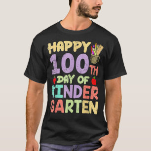 Camiseta Niños de kindergarten 100 días felices 100 días de