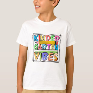 Camiseta Niños de kindergarten vibes colorido niño pequeño