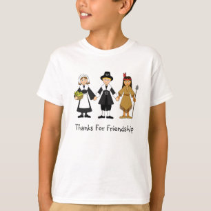 Camiseta Niños de la amistad de la acción de gracias