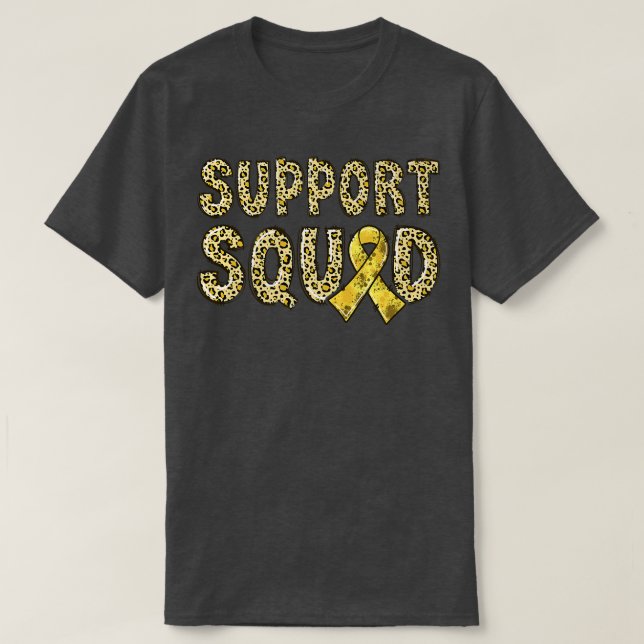 Camiseta Niños de la banda Gold Leopard Print Support Squad (Diseño del anverso)