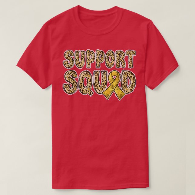 Camiseta Niños de la banda Gold Leopard Print Support Squad (Diseño del anverso)
