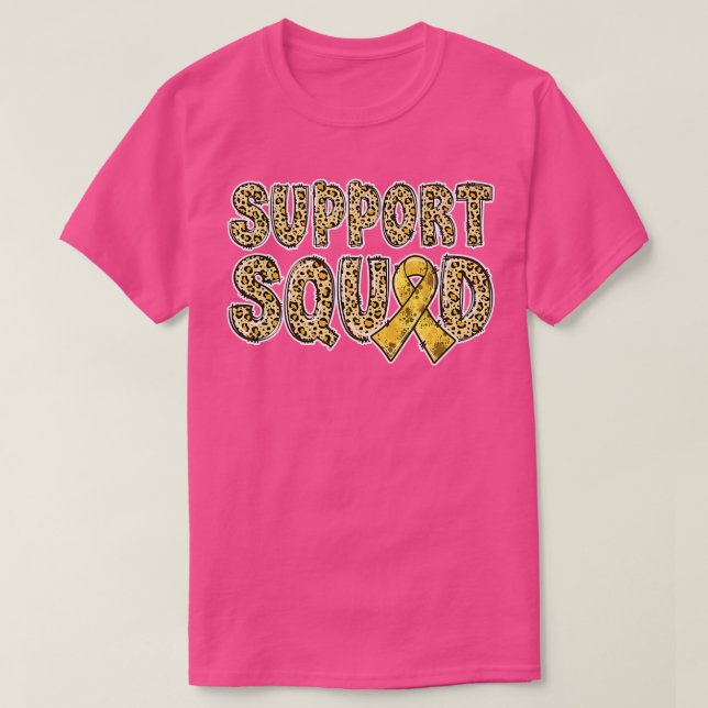 Camiseta Niños de la banda Gold Leopard Print Support Squad (Diseño del anverso)