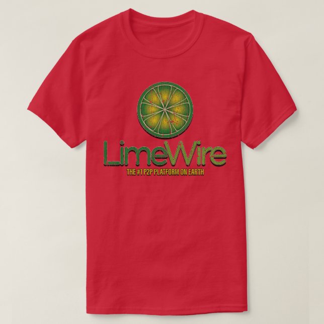 Camiseta Niños de la década de 2000 LimeWire P2P 2000 (Diseño del anverso)
