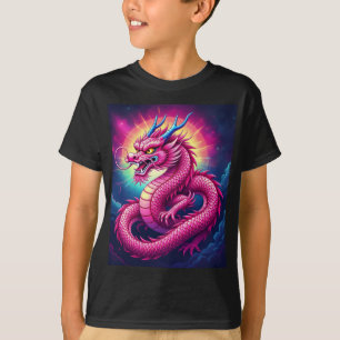 Camiseta Niños de la época diseñan dragones chinos