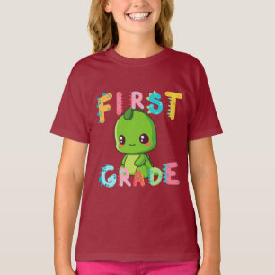 Camiseta Niños de la Escuela Cuadros de Dinosaurios de prim