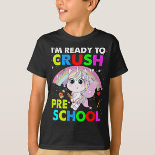 Camiseta Niños de la escuela preescolar Unicornio aplastan