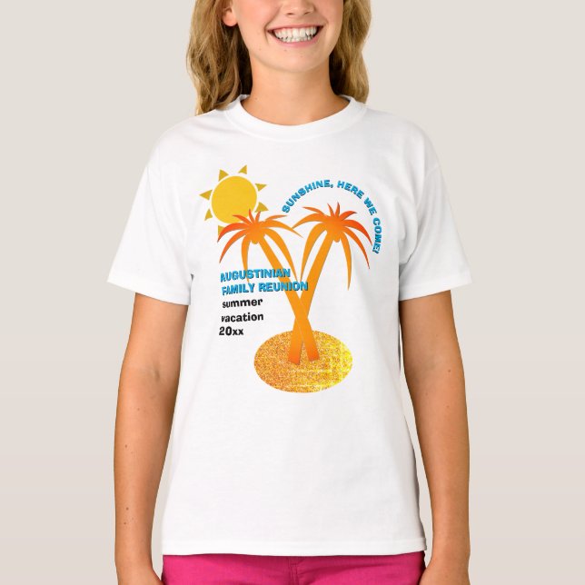 Camiseta Niños de la Reunión Familiar de Verano Vacacional (Anverso)