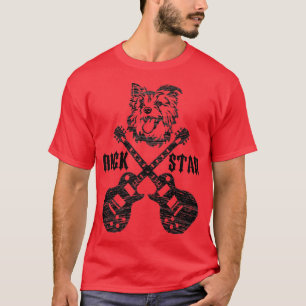 Camiseta Niños de la Vieja Rockstar Guitarra Perro Música A