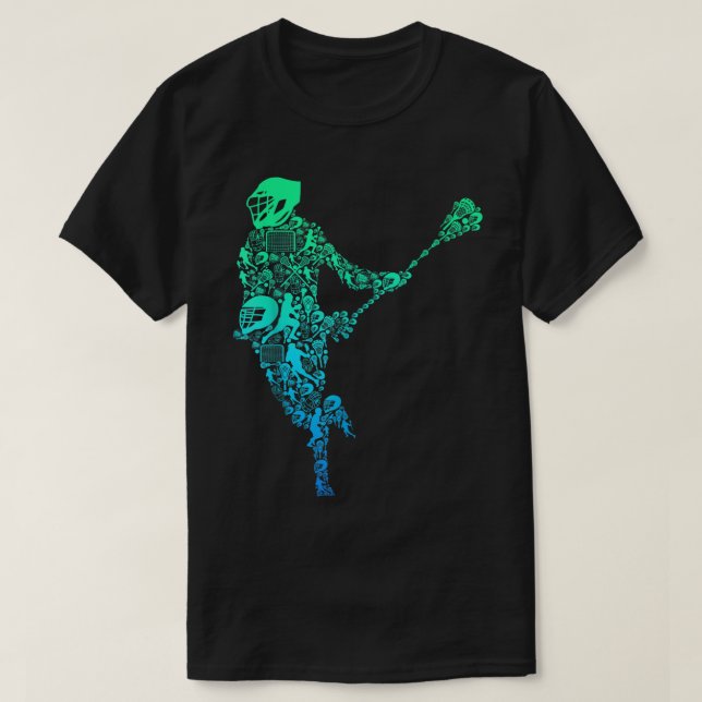Camiseta Niños de los chicos del jugador de Lacrosse (Diseño del anverso)