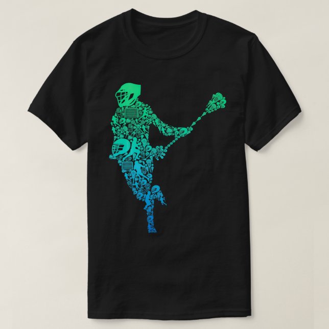 Camiseta Niños de los chicos del jugador de Lacrosse (Diseño del anverso)