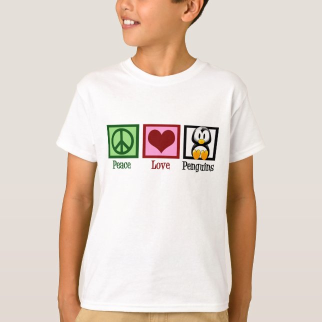 Camiseta Niños de los Pingüinos de Amor por la Paz (Anverso)
